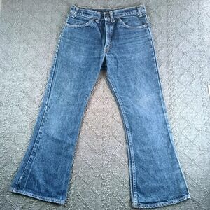 Vintage Levis Mens 30x26 646 0217 Orange Tab Bell Bottom Jeans Talon 42 Zip 1978